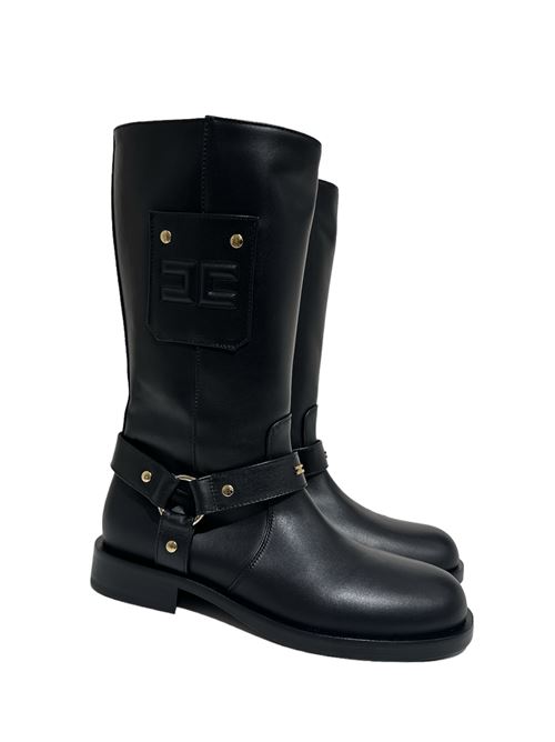 Stivali neri di pelle ELISABETTA FRANCHI | E0160NERO